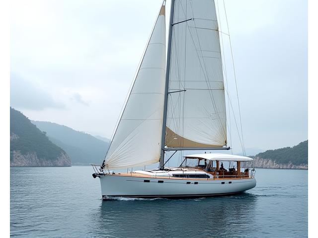 中古オイスター885セーリングヨット、広々としたデッキ